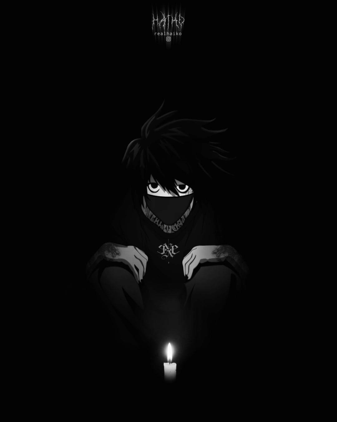 Lawliet Dark Death Note Phone Wallpaper