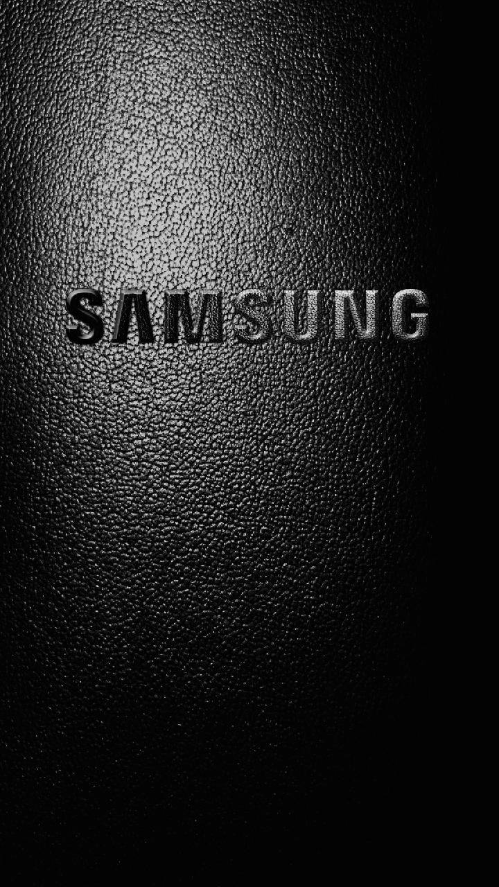 Leather Texture Samsung Black Wallpaper