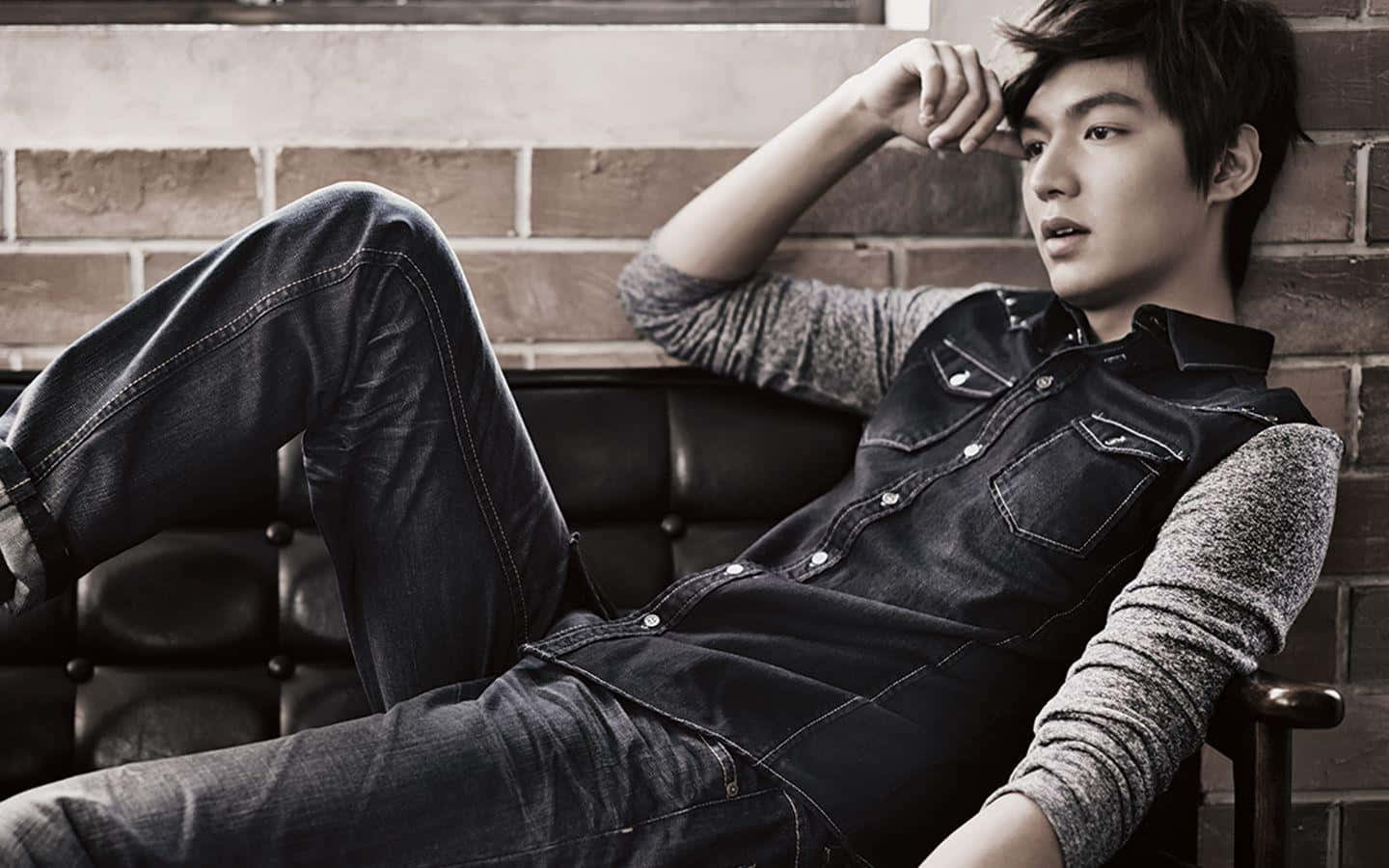 Lee Min Ho Denim Model Wallpaper