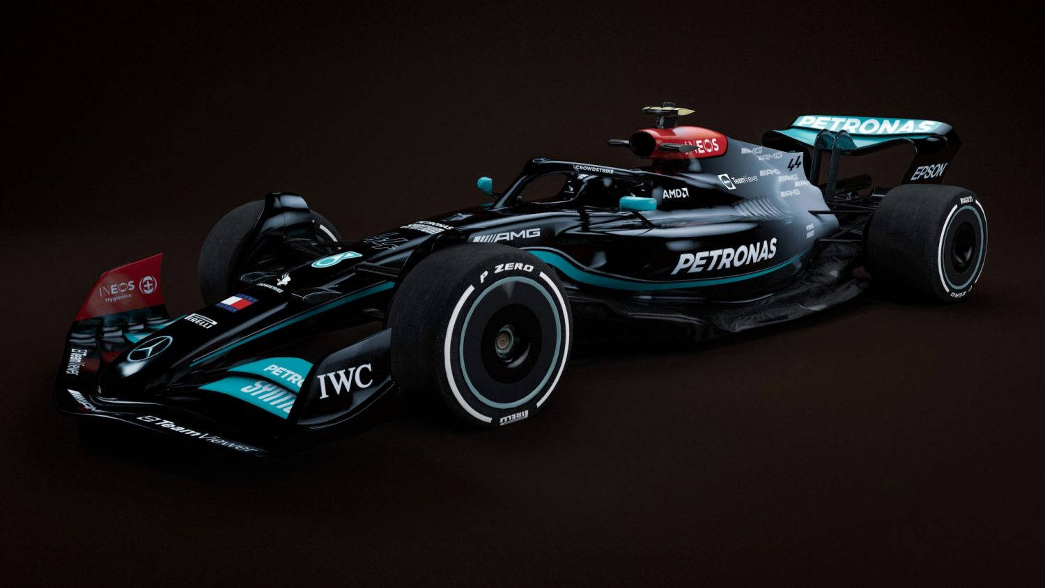 Lewis Hamilton Car Render Wallpaper