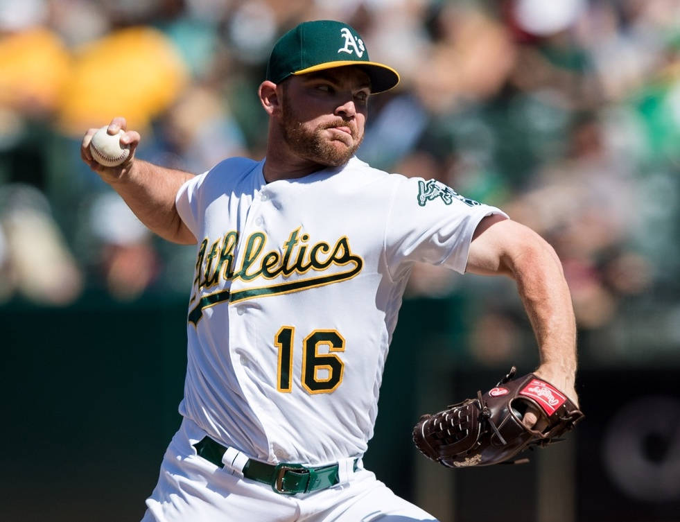 Liam Hendriks Pitching A Ball Wallpaper