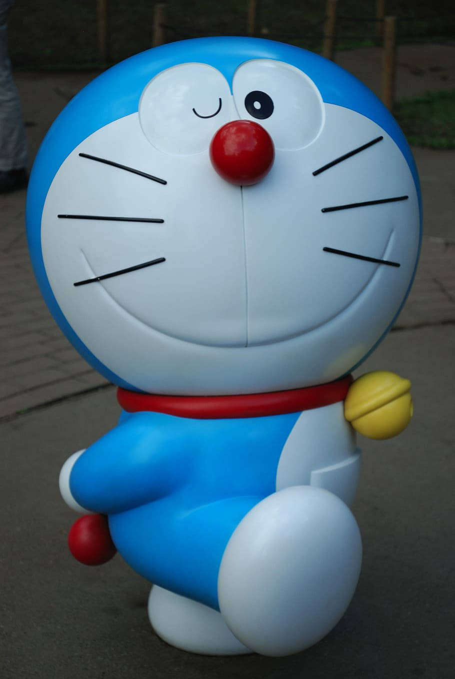 Life Size Statue Doraemon Iphone Wallpaper