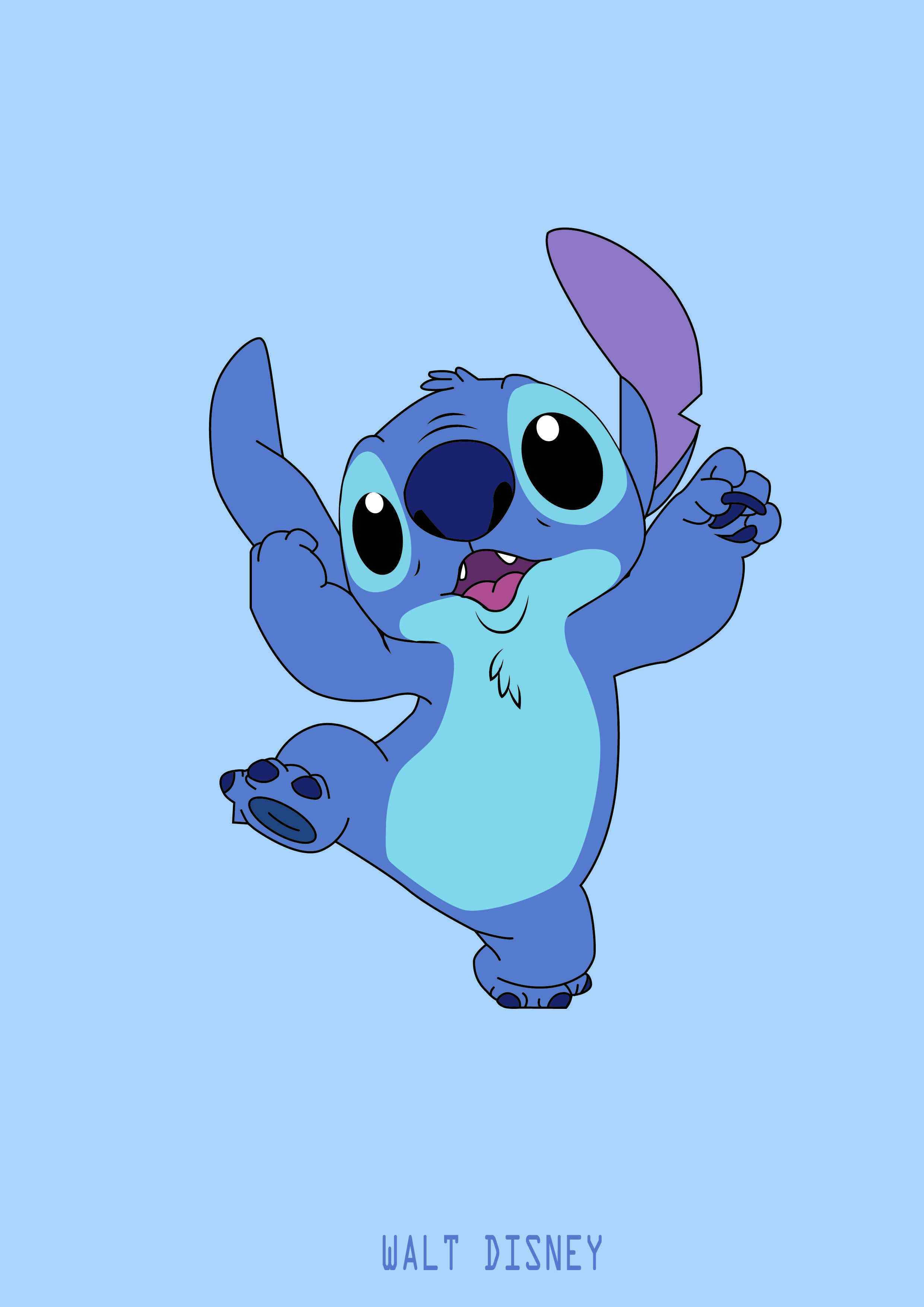 Light Blue Lilo And Stitch Iphone Wallpaper