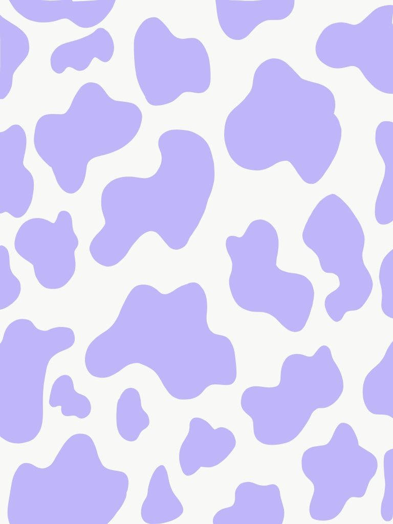 Light Purple And White Cow Pattern Wallpaper