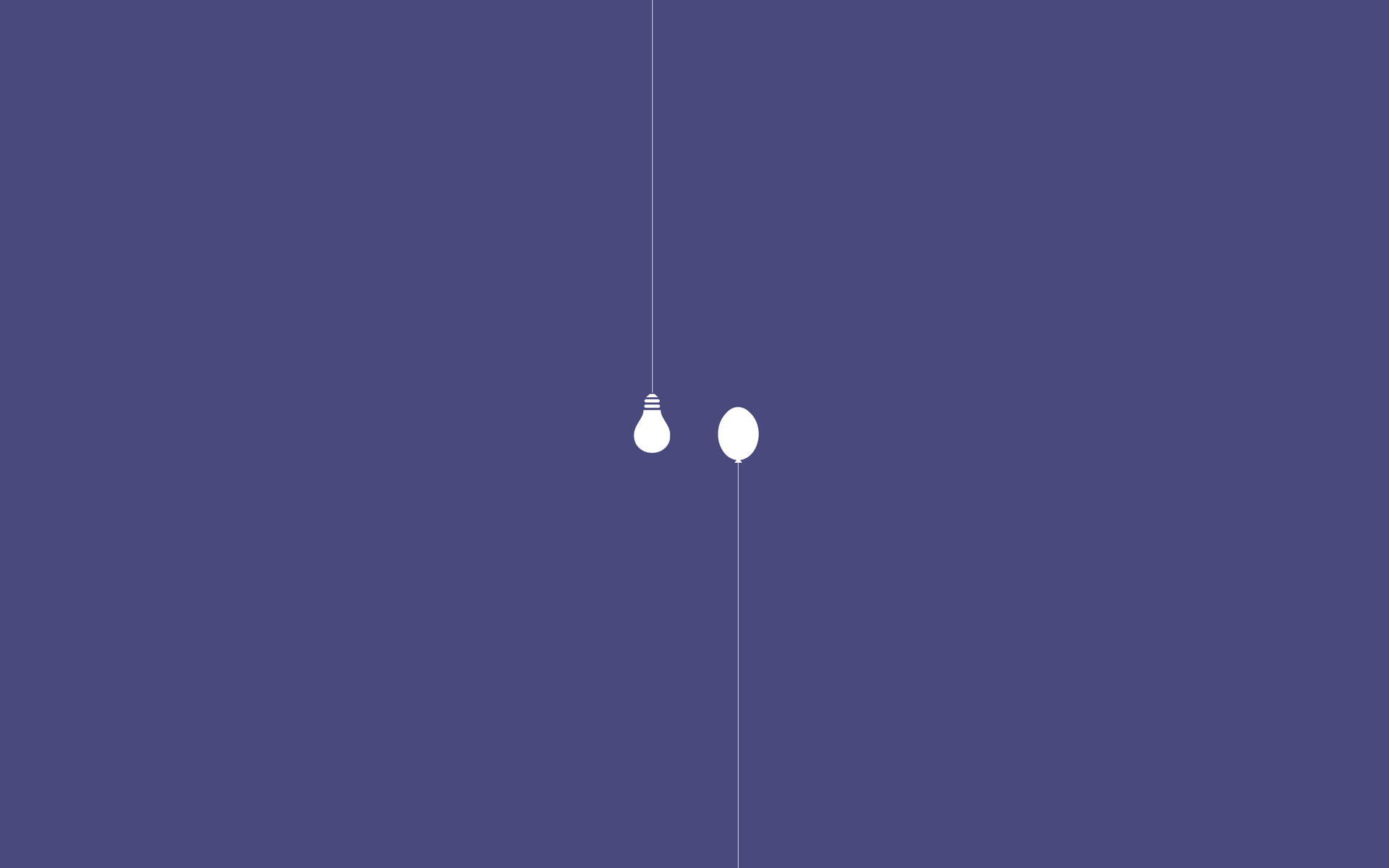 Lightbulb And Balloon Minimalist Aesthetic Laptop Wallpaper