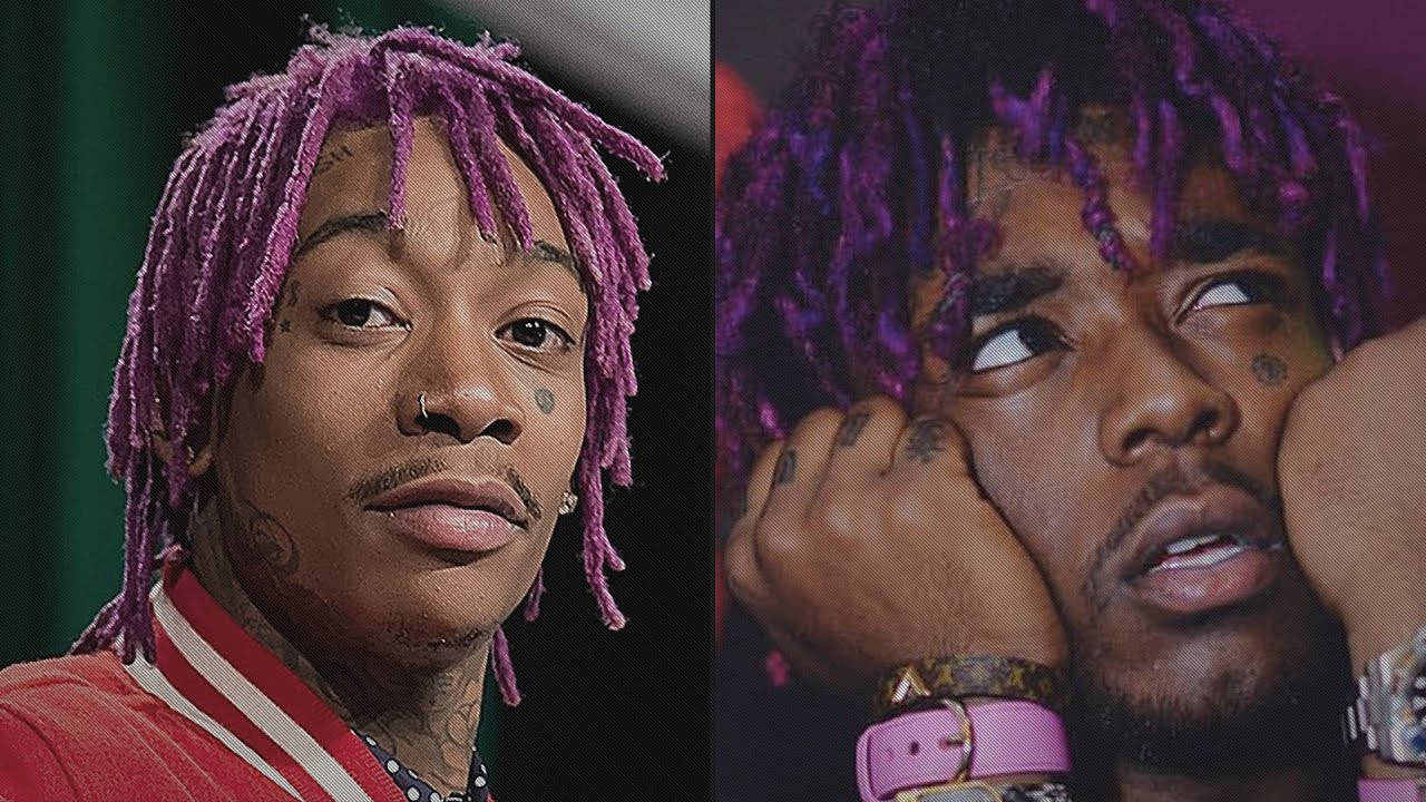 Lil Uzi Vert Wearing His Signature Multi-colored Hair Style Wallpaper