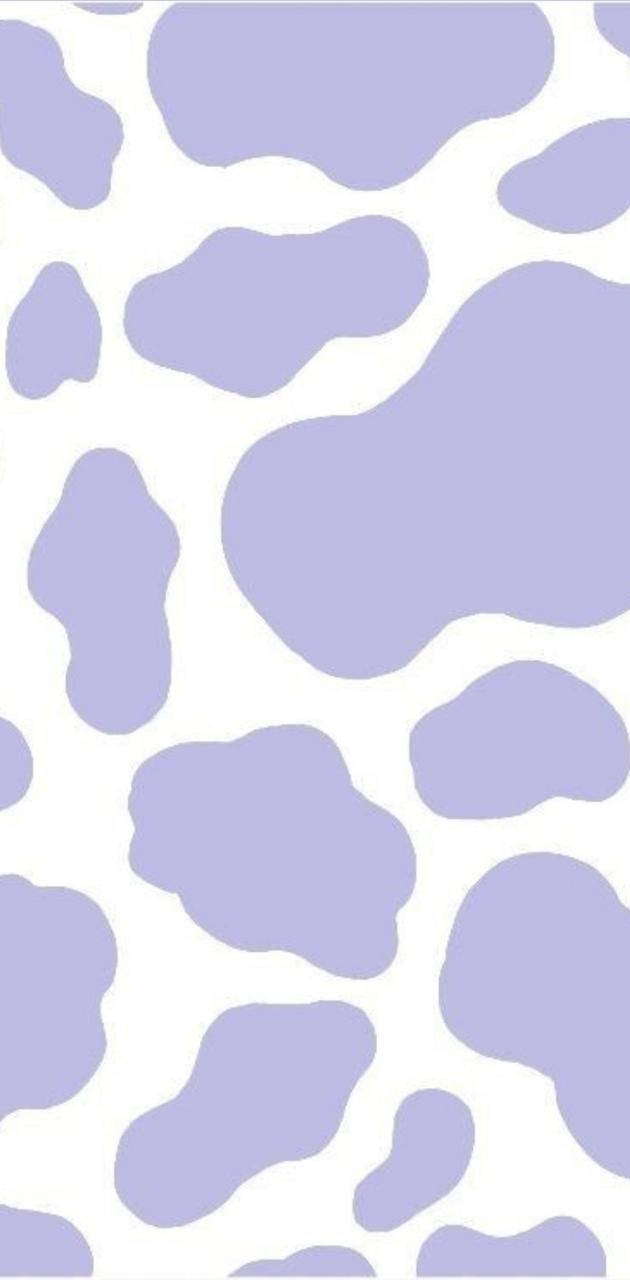 Lilac Purple Cow Pattern Wallpaper