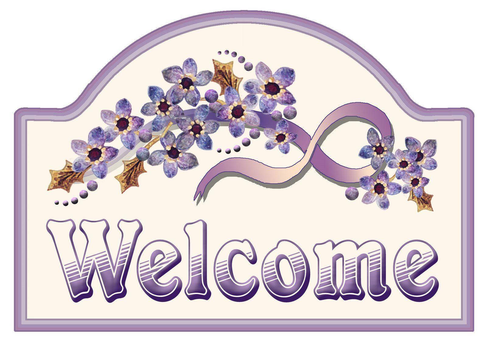 Lilac Welcome Sign Clip Art Wallpaper