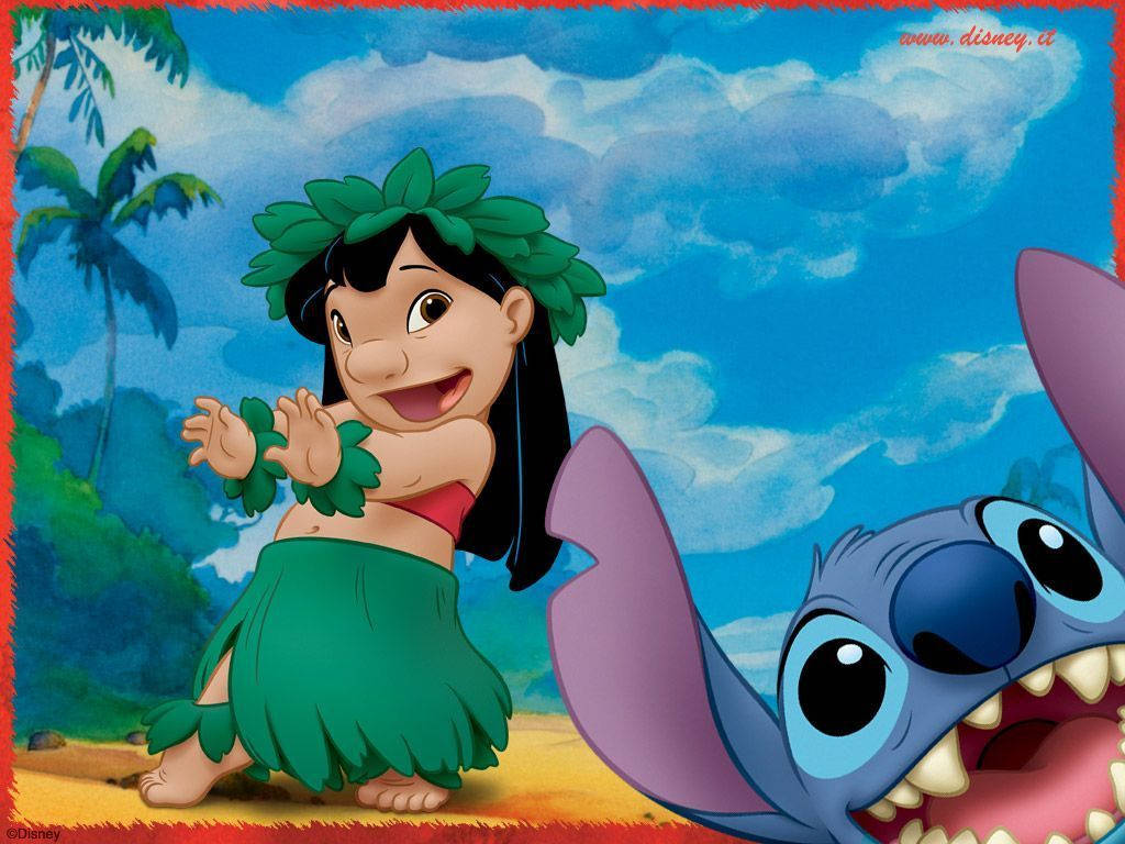 Lilo And Stitch Hula Dancing Wallpaper