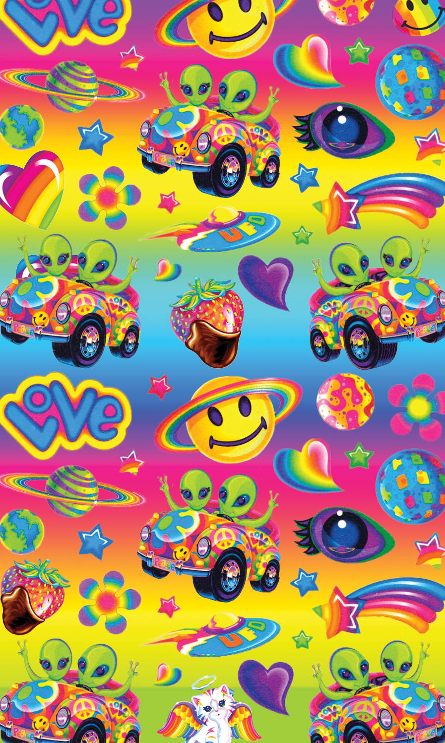 Lisa Frank Aliens Wallpaper