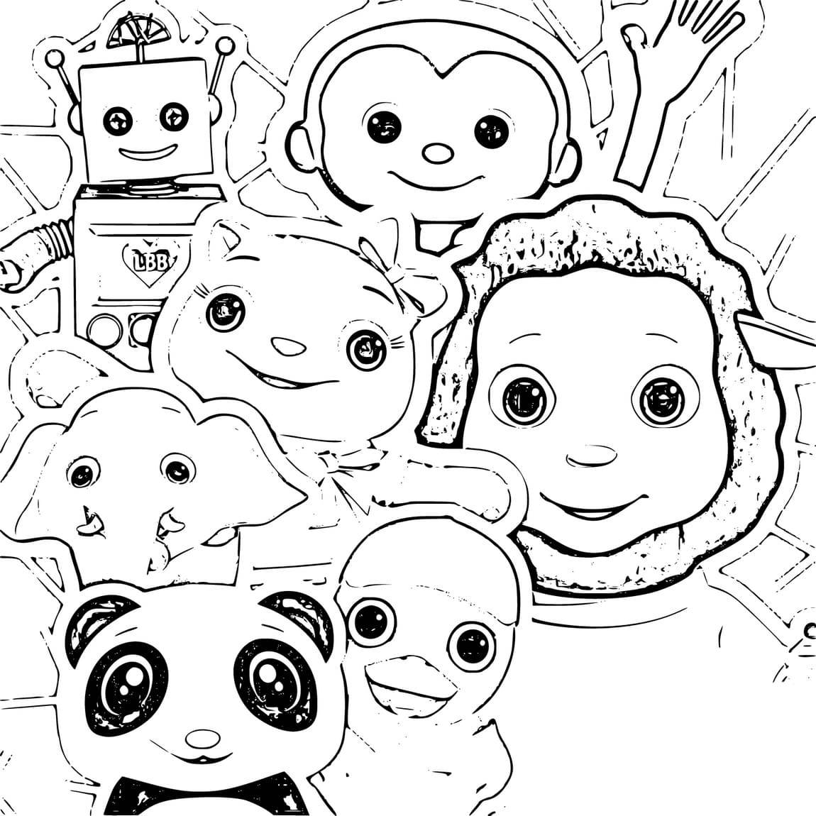 Little Baby Bum Outline Wallpaper