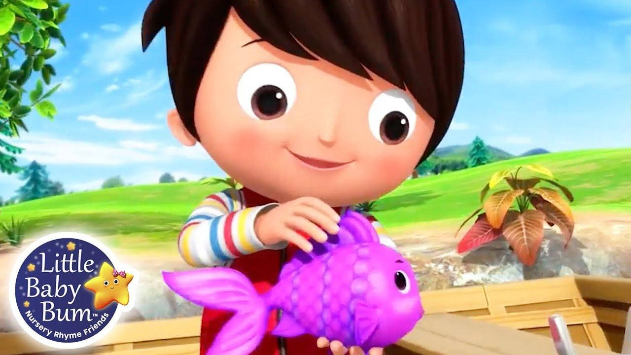 Little Baby Bum Purple Fish Wallpaper