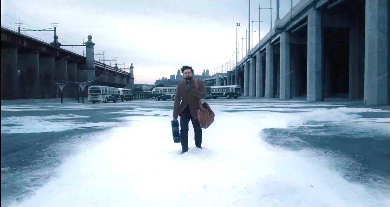 Llewyn Davis In Snowy Road Wallpaper