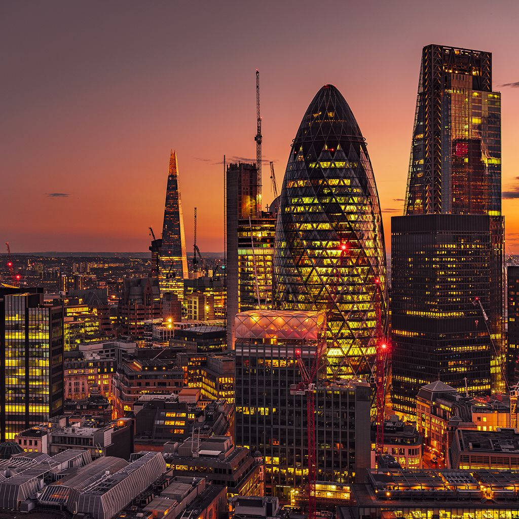 London Sunset In Gherkin Wallpaper