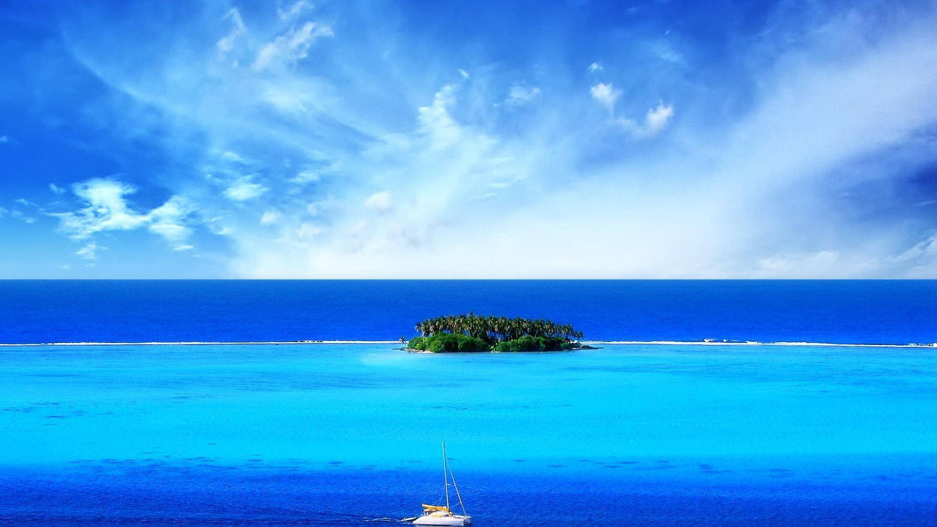 Lone Island 1920x1080 Hd Summer Wallpaper