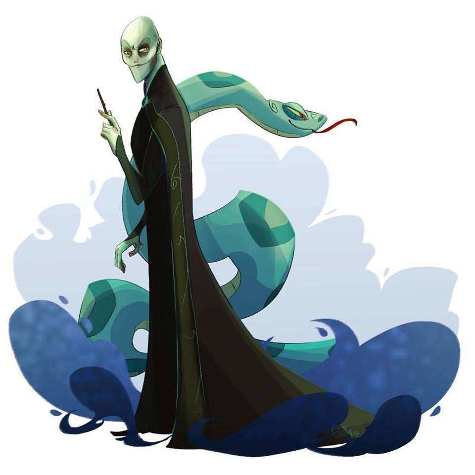 Lord Voldemort Cartoon Art Wallpaper