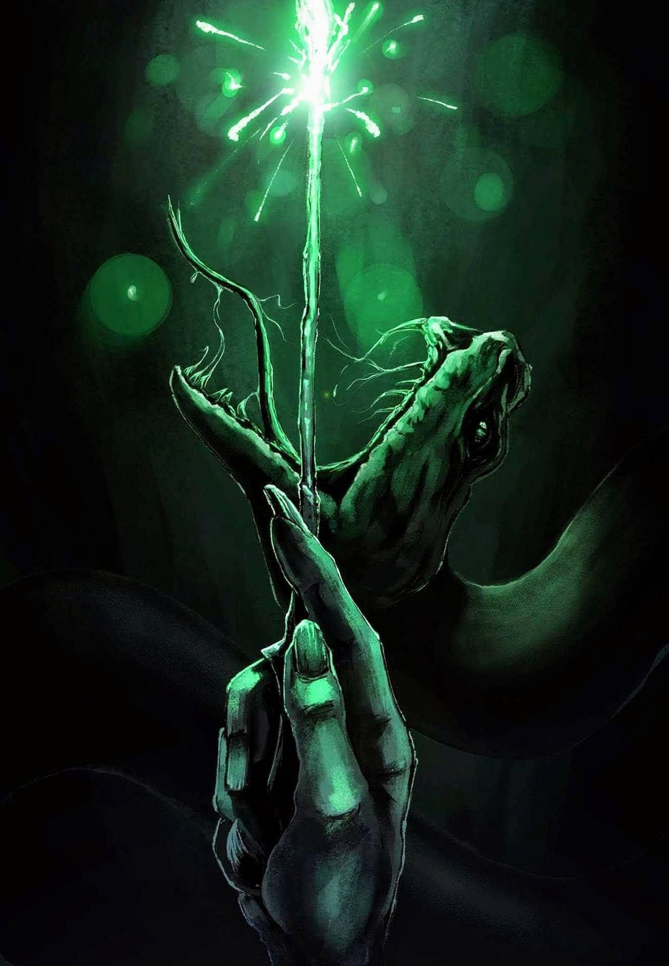 Lord Voldemort Wand Art Wallpaper