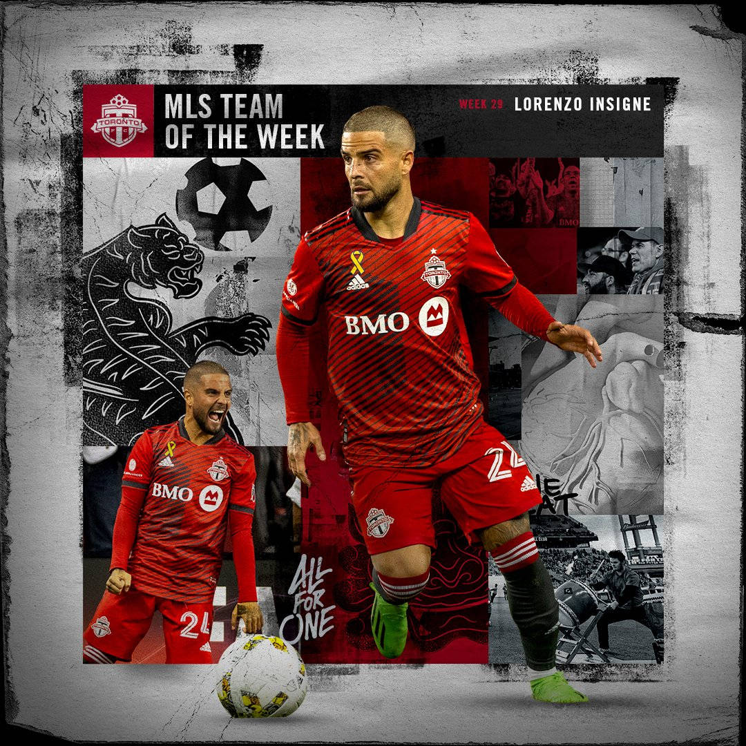 Lorenzo Insigne Toronto Fc Mls Team Digital Collage Wallpaper