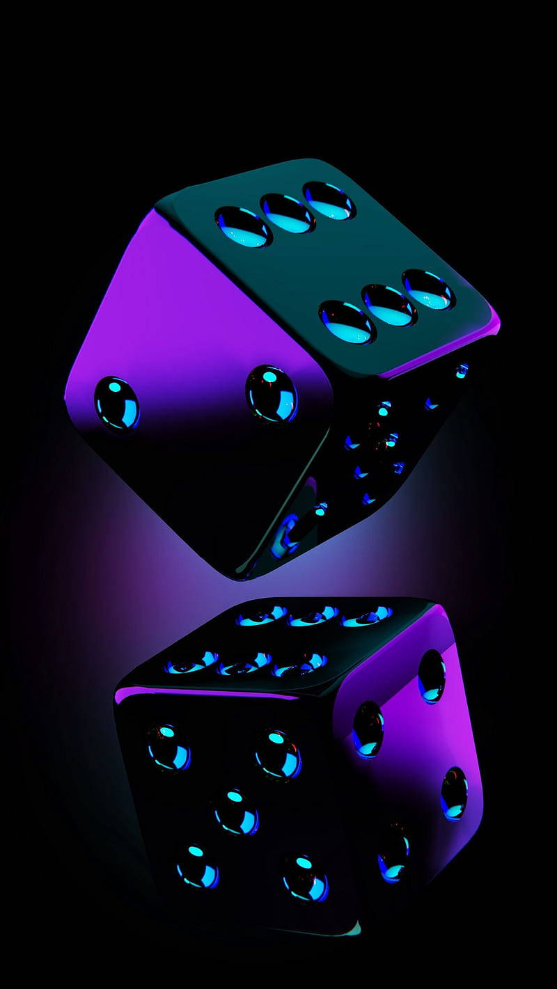 Ludo King Purple Glow Dice Wallpaper