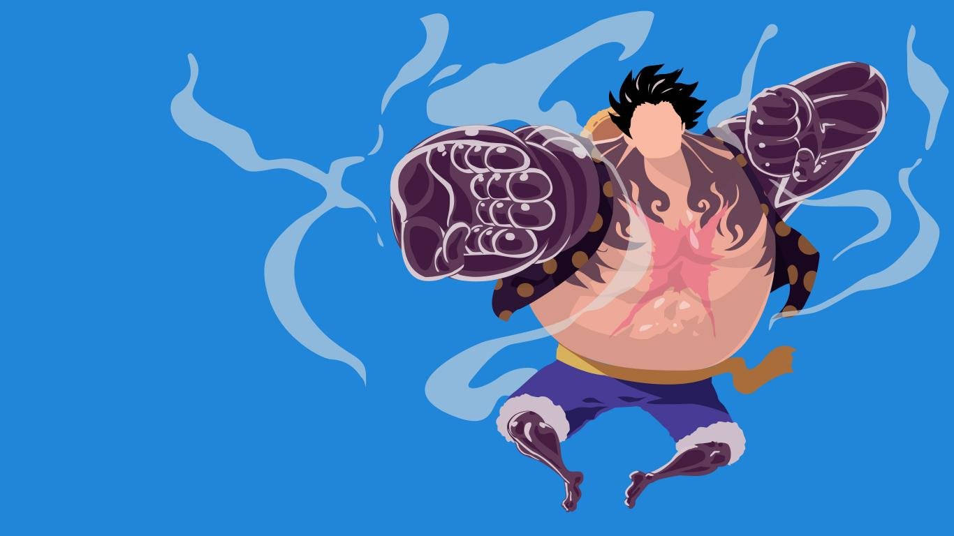 Luffy Gear 4th One Piece Blue Wallpaper