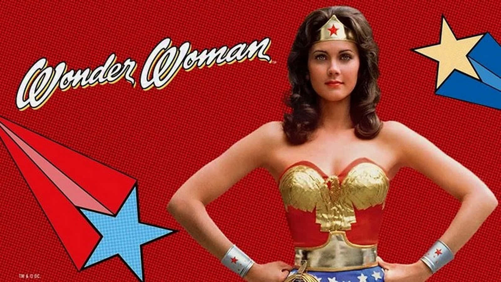 Lynda Carter Wonder Woman Classic Pose Wallpaper