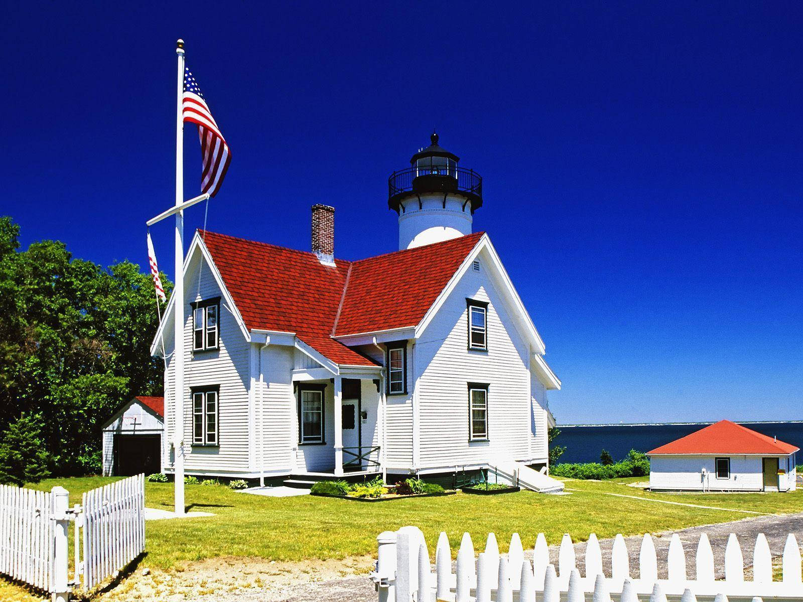 Ma Seaside Lighthouse Wallpaper