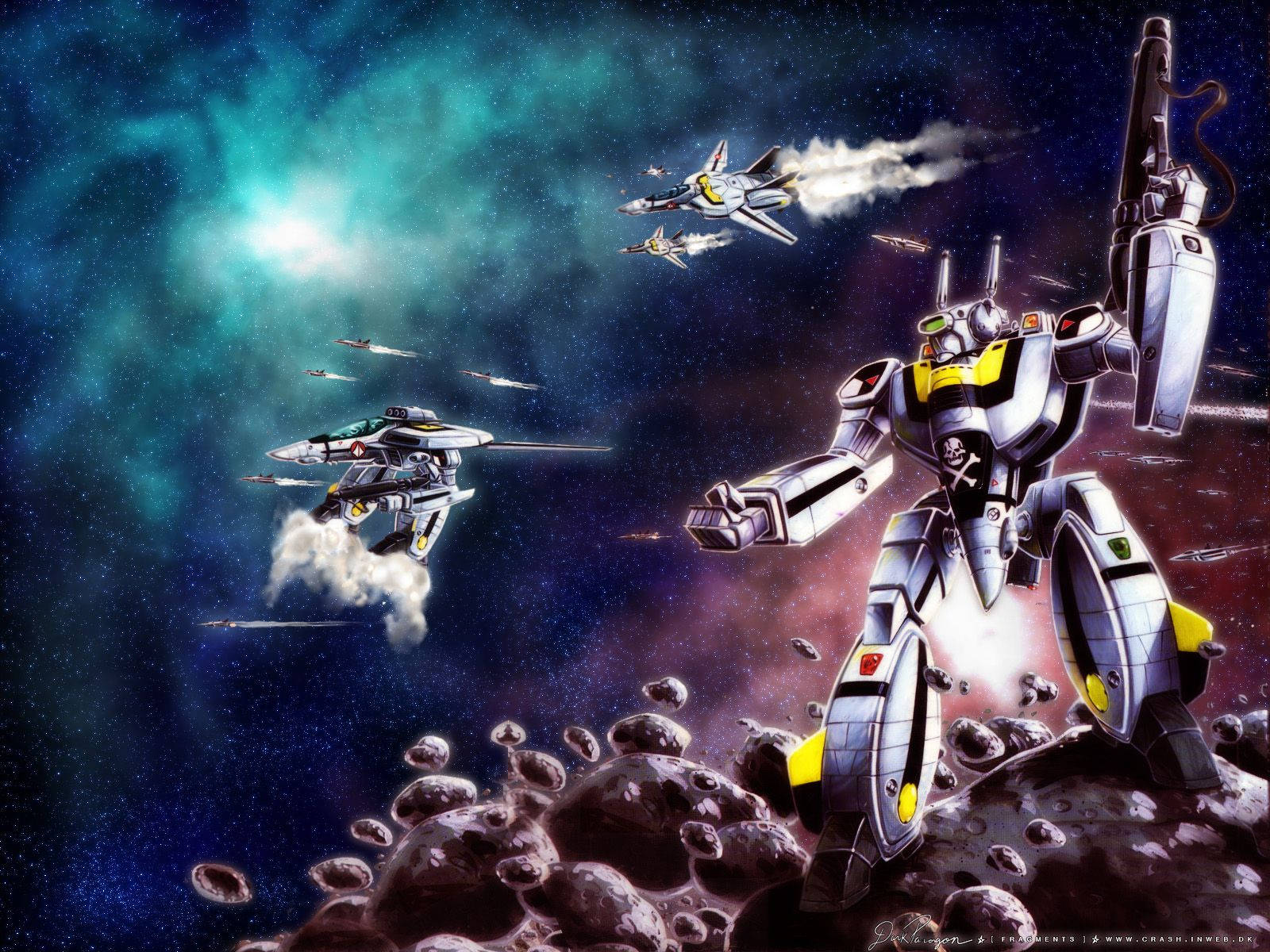 Macross Space Battle Wallpaper