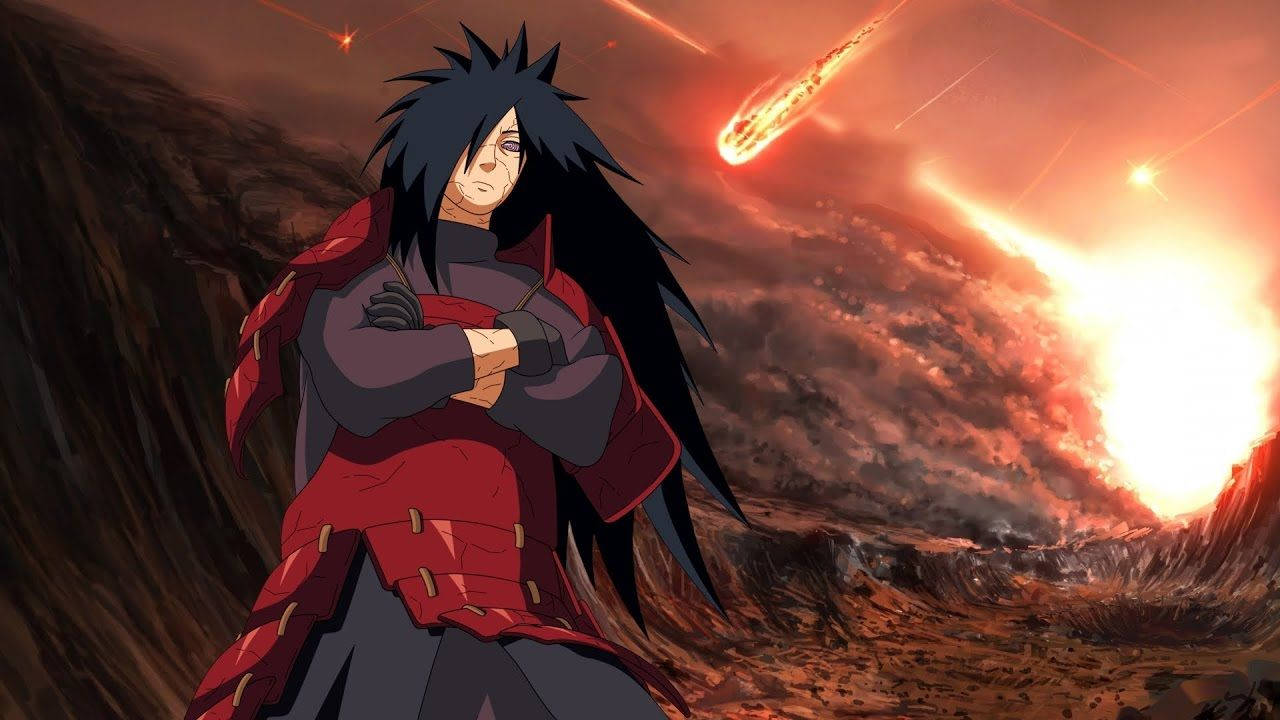 Madara In The Midst Of A Battlefield Wallpaper