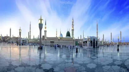 Madina Prophet's Mosque In Panorama Wallpaper