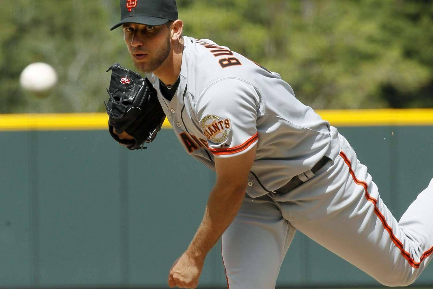 Madison Bumgarner With Baseball Mitt Wallpaper