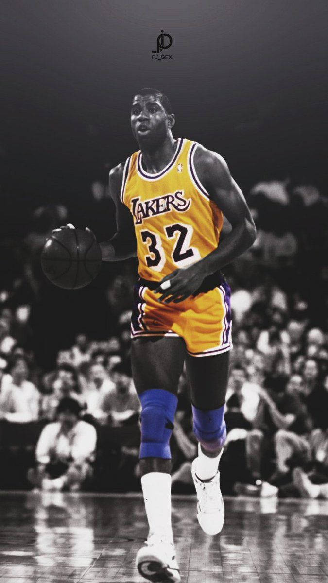 Magic Johnson Colored Portrait Wallpaper