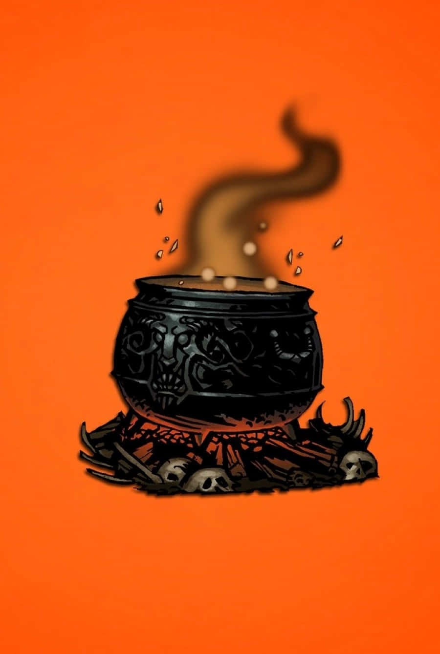 Magical Cauldron Casting A Spell Wallpaper