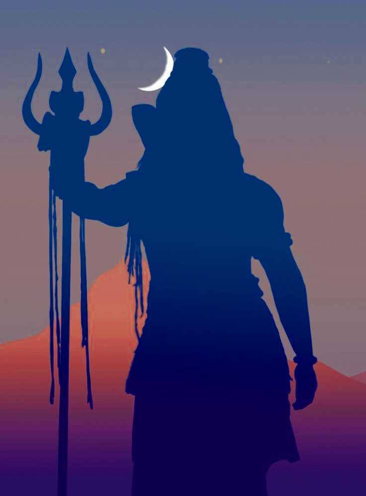 Mahakal Blue Figure Wallpaper