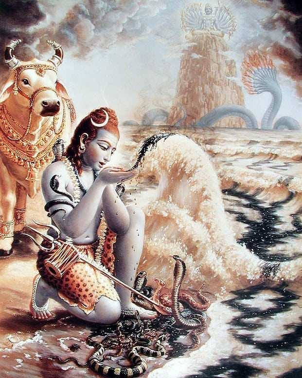 Mahakal Golden Sea Snakes Wallpaper