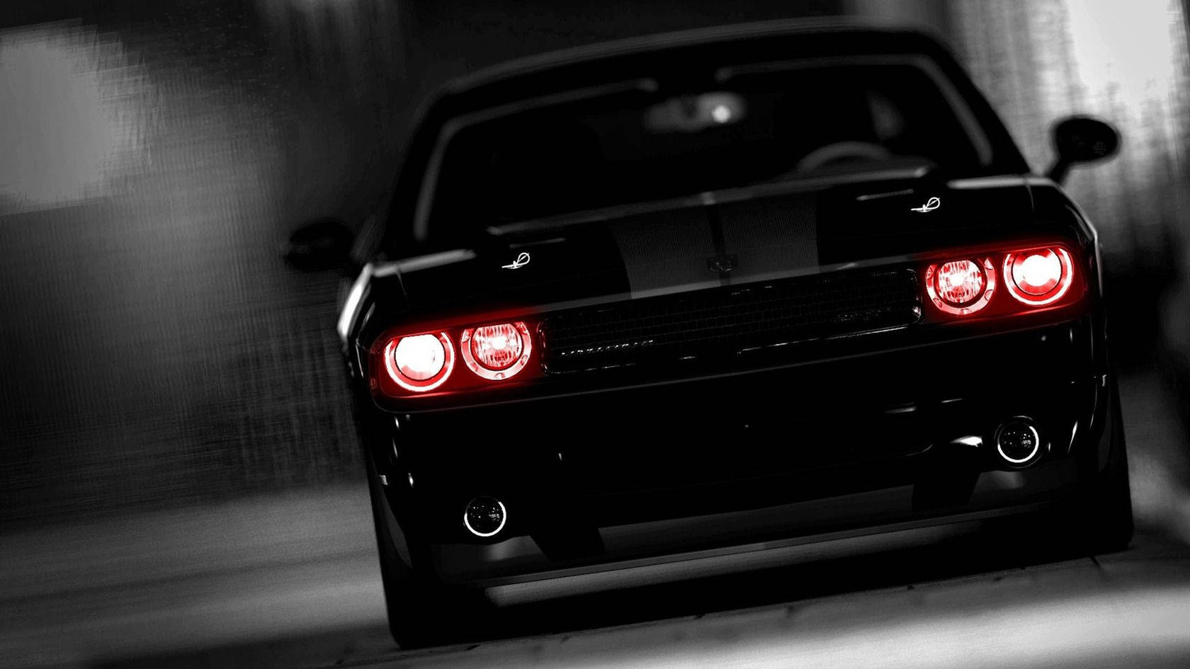 Majestic Dodge Challenger Under Night Skies Wallpaper