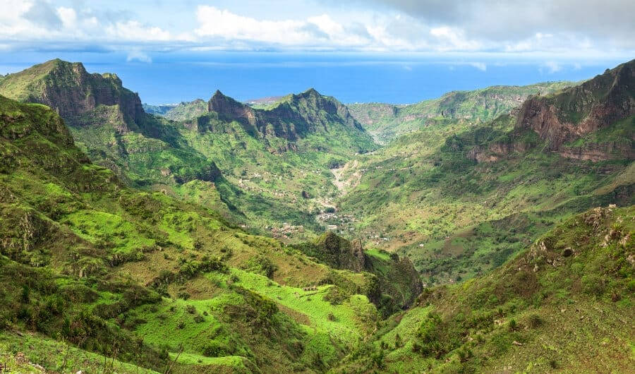 Majestic Mountains In Cape Verde Wallpaper