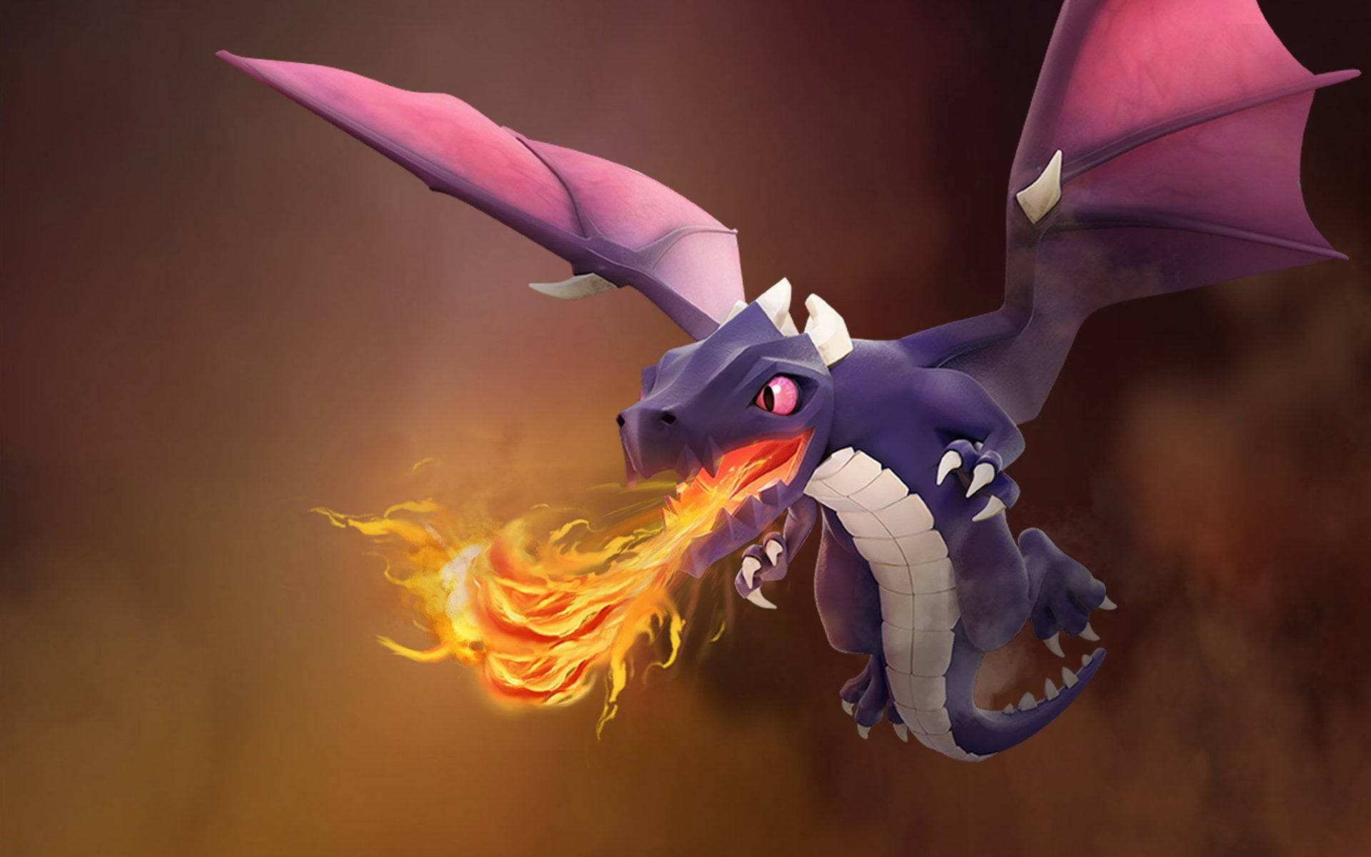 Majestic Purple Dragon From Clash Of Clans Wallpaper