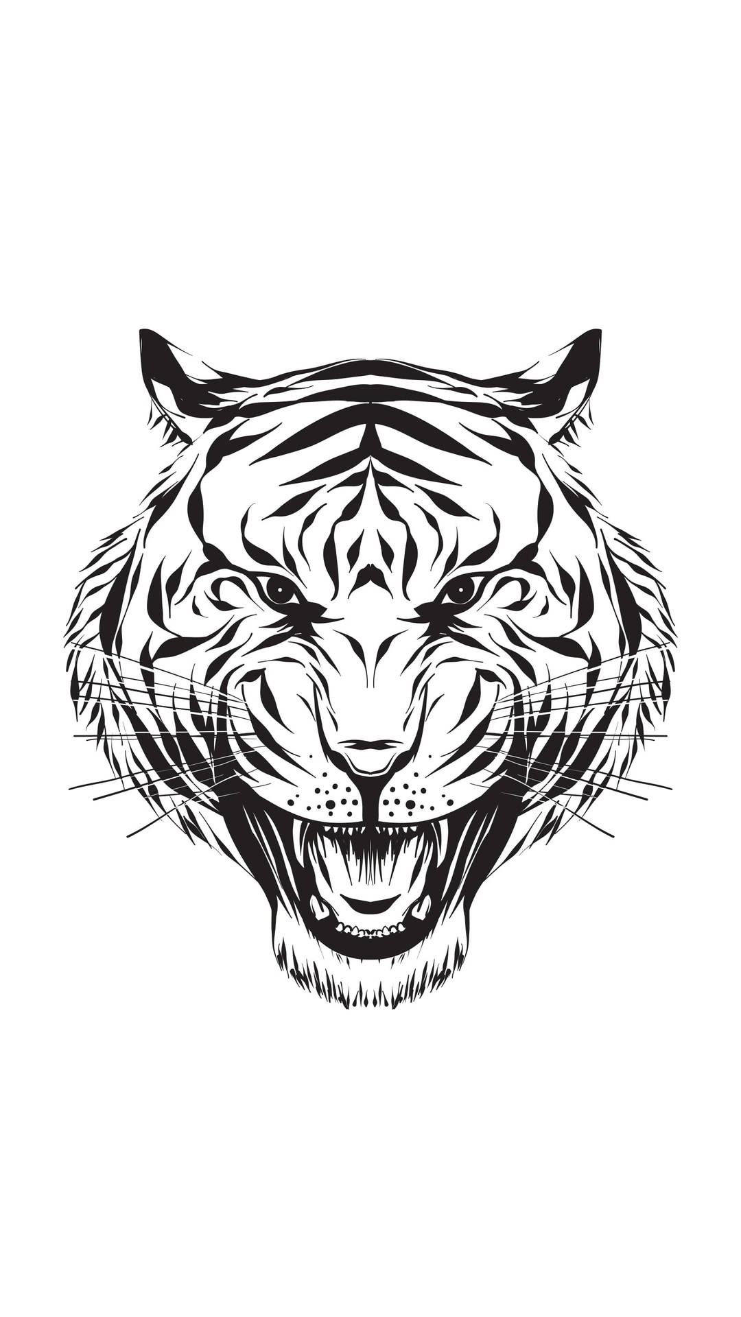 Majestic Tiger Head Hd Tattoo Design Wallpaper