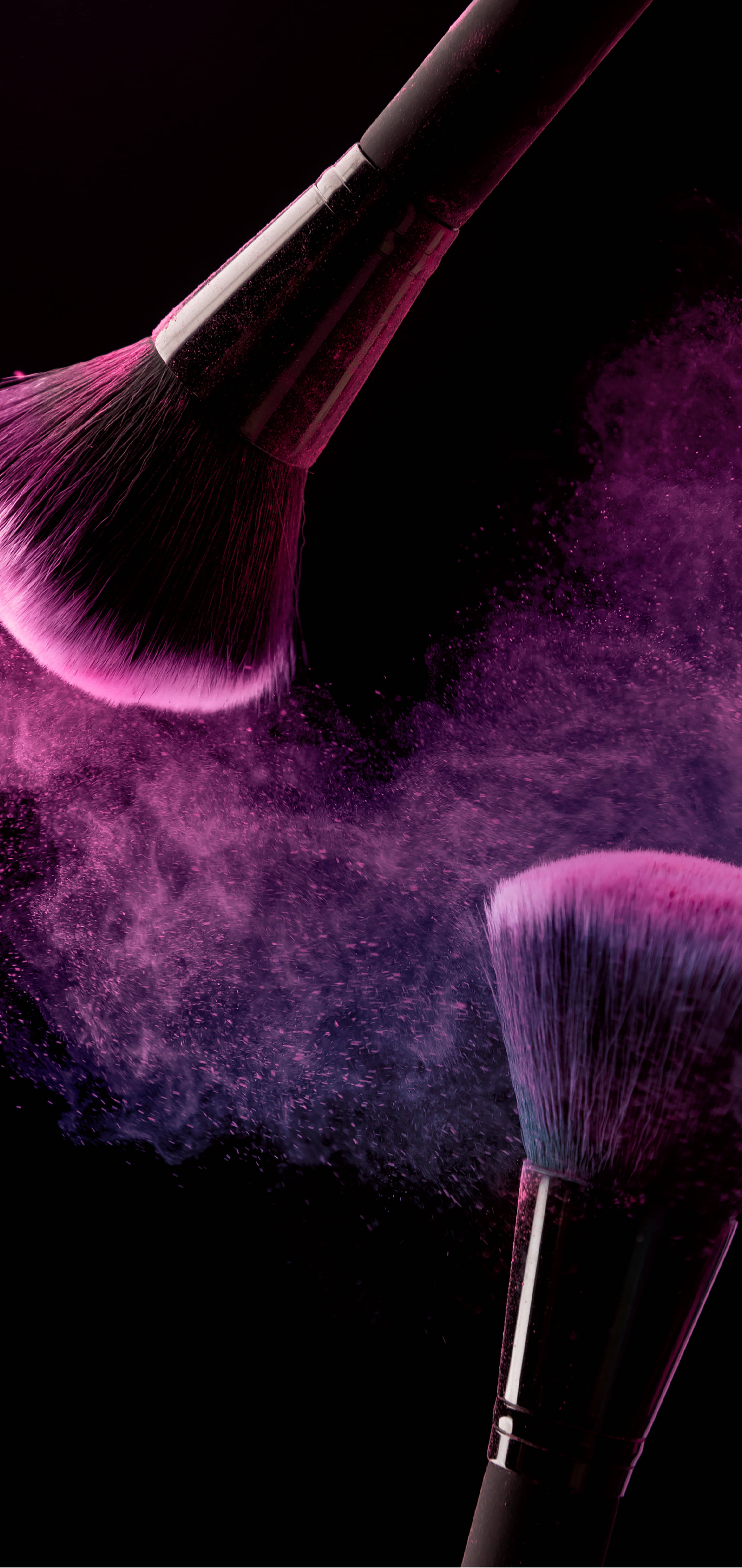 Makeup Black And Purple Phone Wallpaper