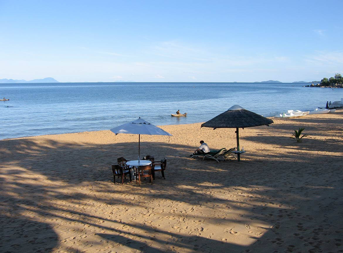 Malawi Beach Umbrellas Wallpaper