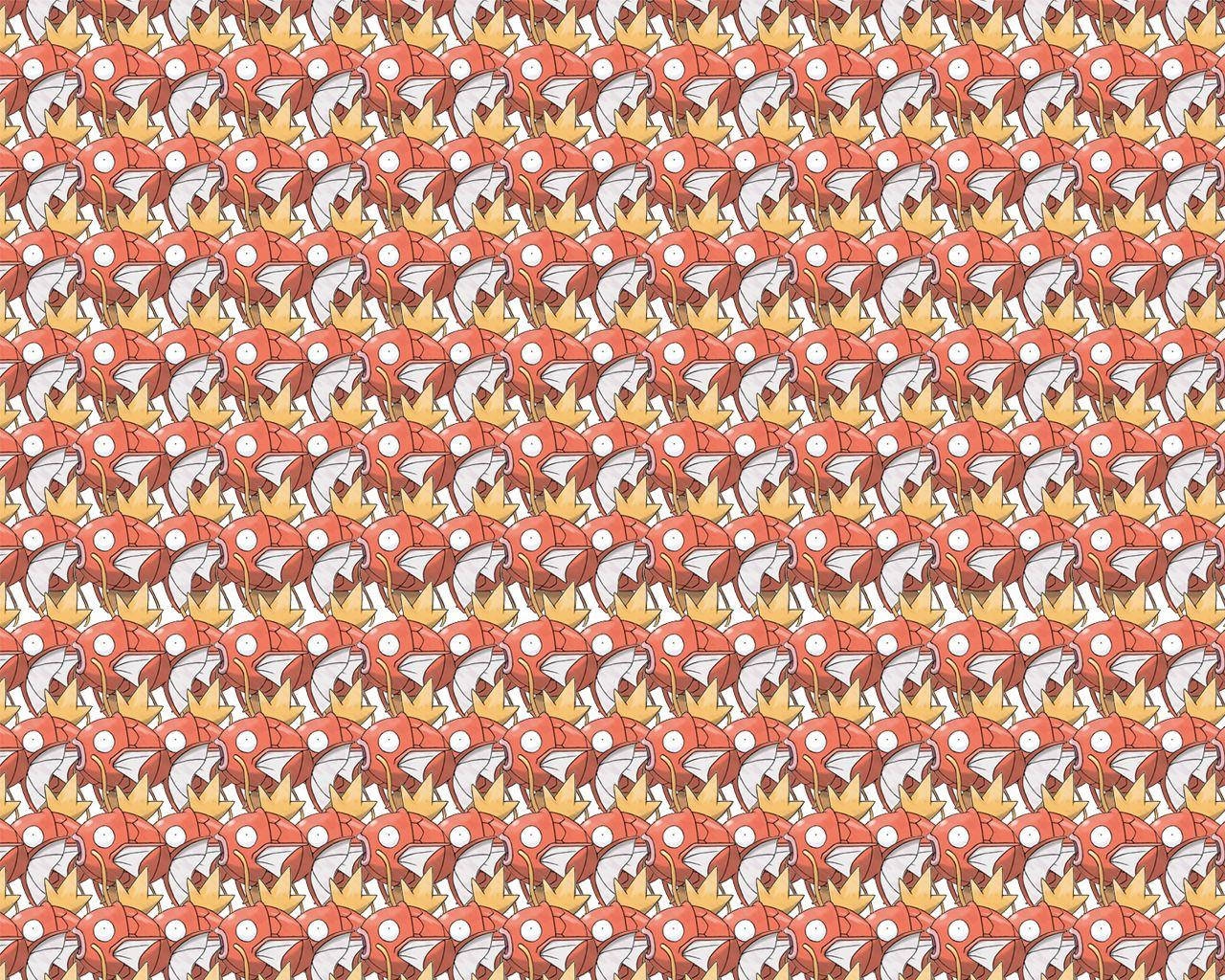 Many Magikarp Pattern Wallpaper