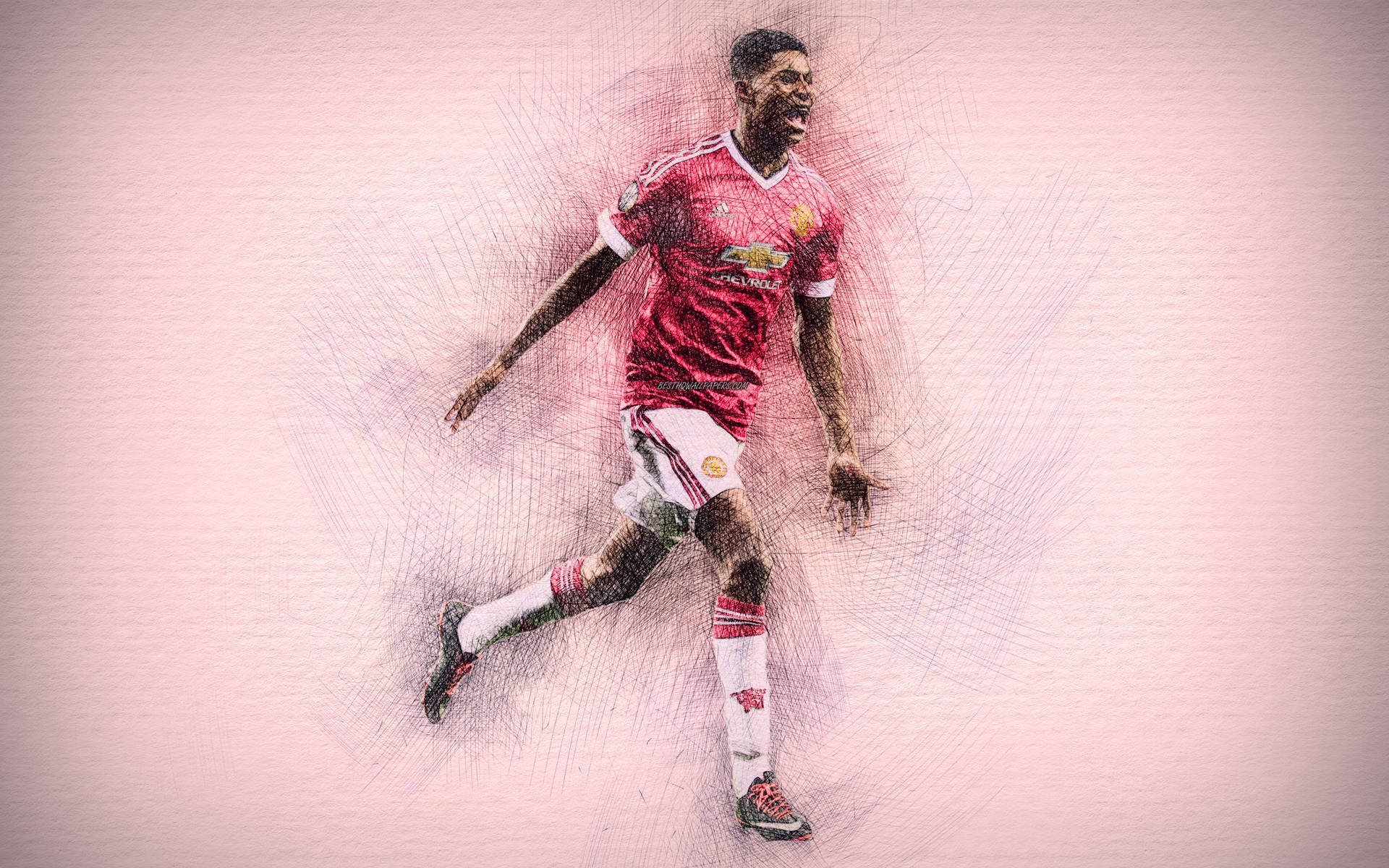 Marcus Rashford Drawing Wallpaper