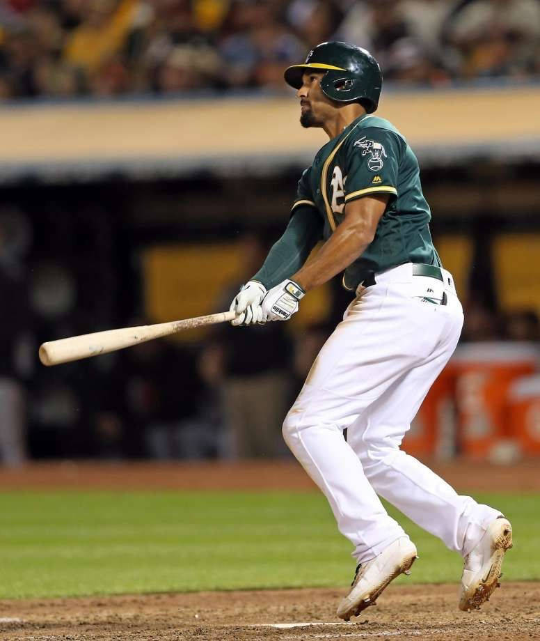 Marcus Semien In Oakland Athletics Game Wallpaper