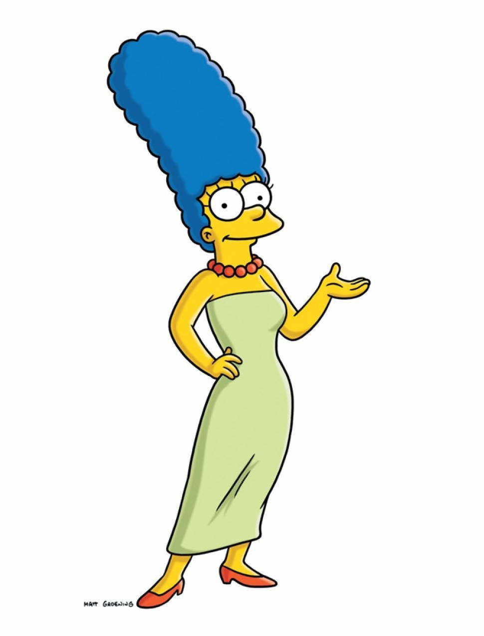 Marge Simpson White Aesthetic Wallpaper