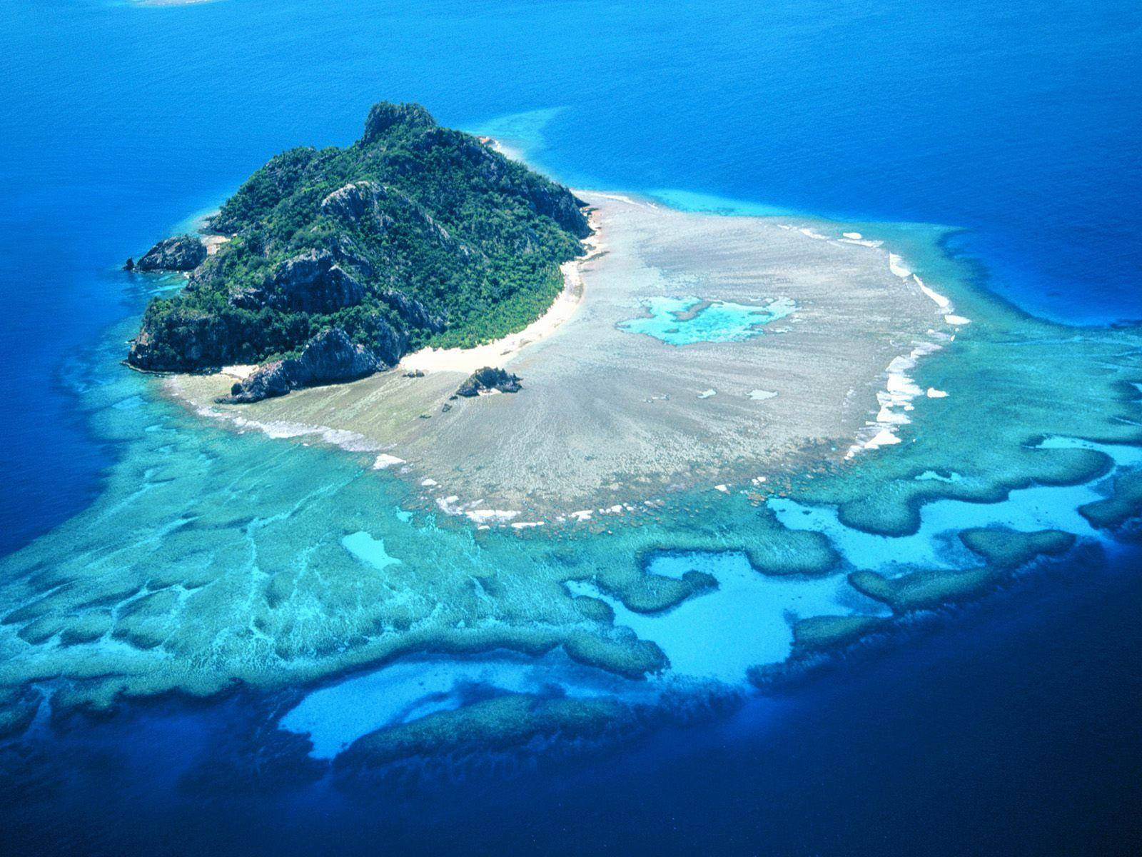 Marshall Islands Tinyisland Aerial View Wallpaper