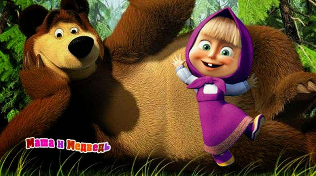 Masha And The Bear Title Screen Wallpaper