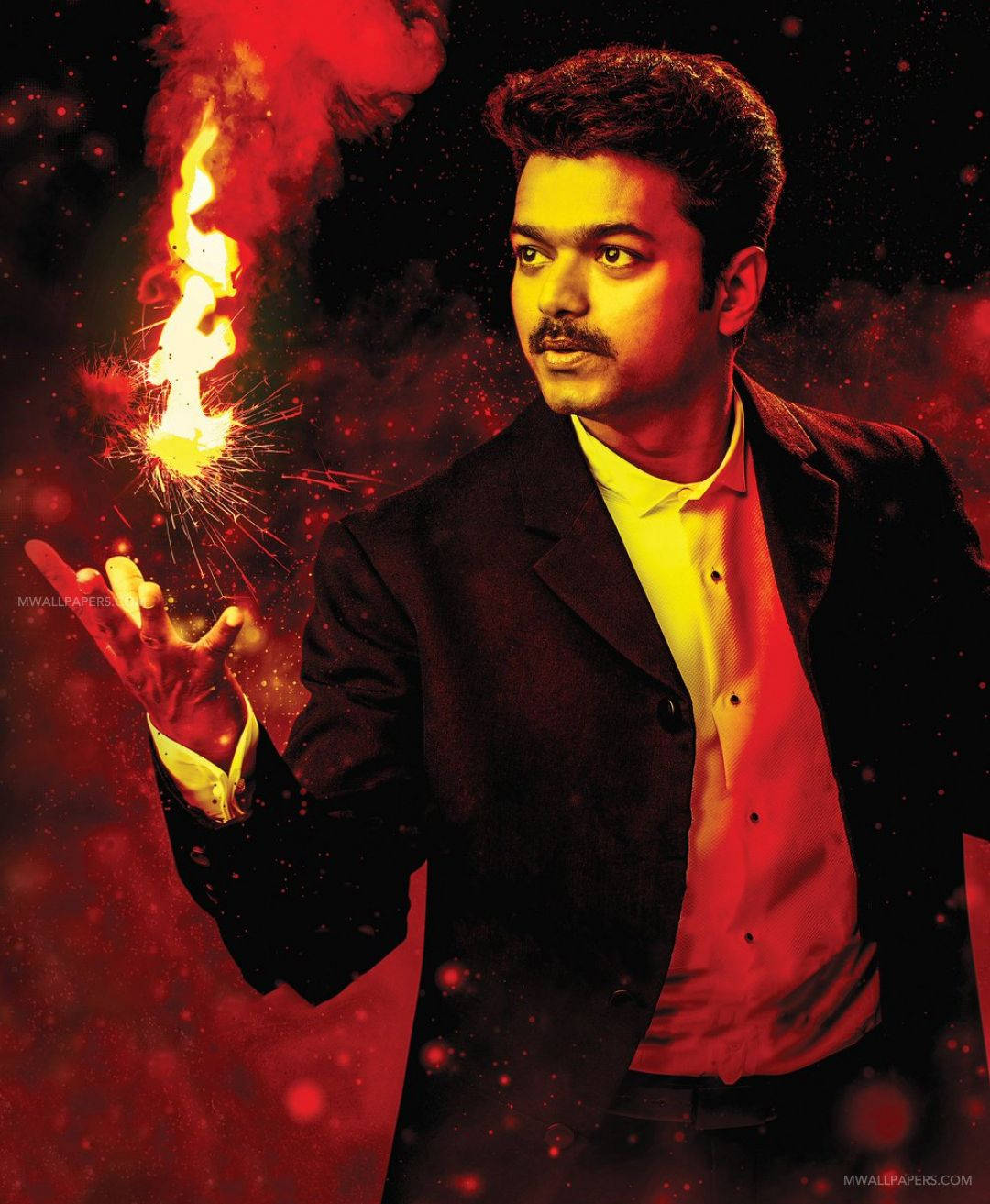 Master Vijay 4k Fire From Hand Wallpaper