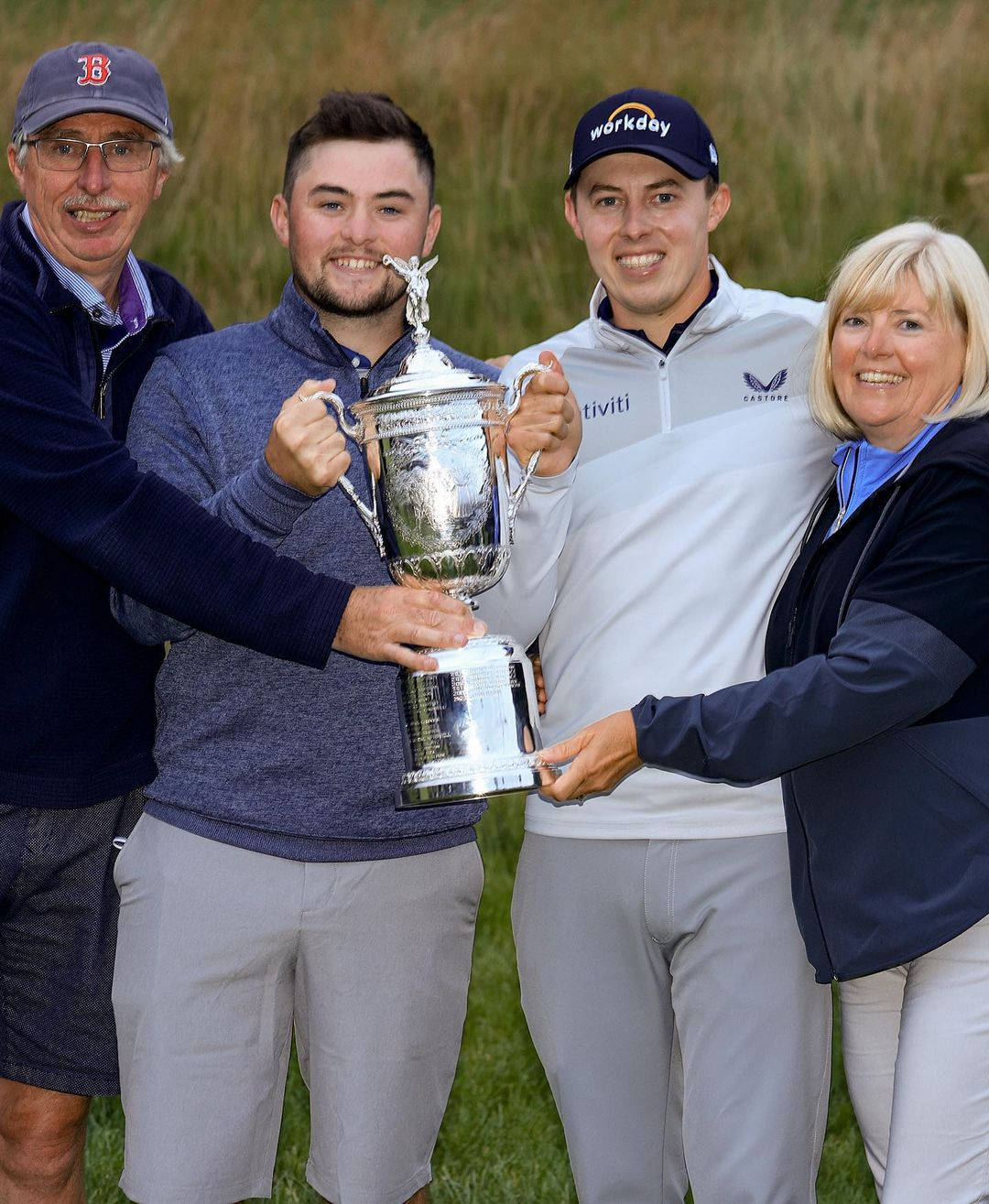 Matt Fitzpatrick Trophy And Family Wallpaper