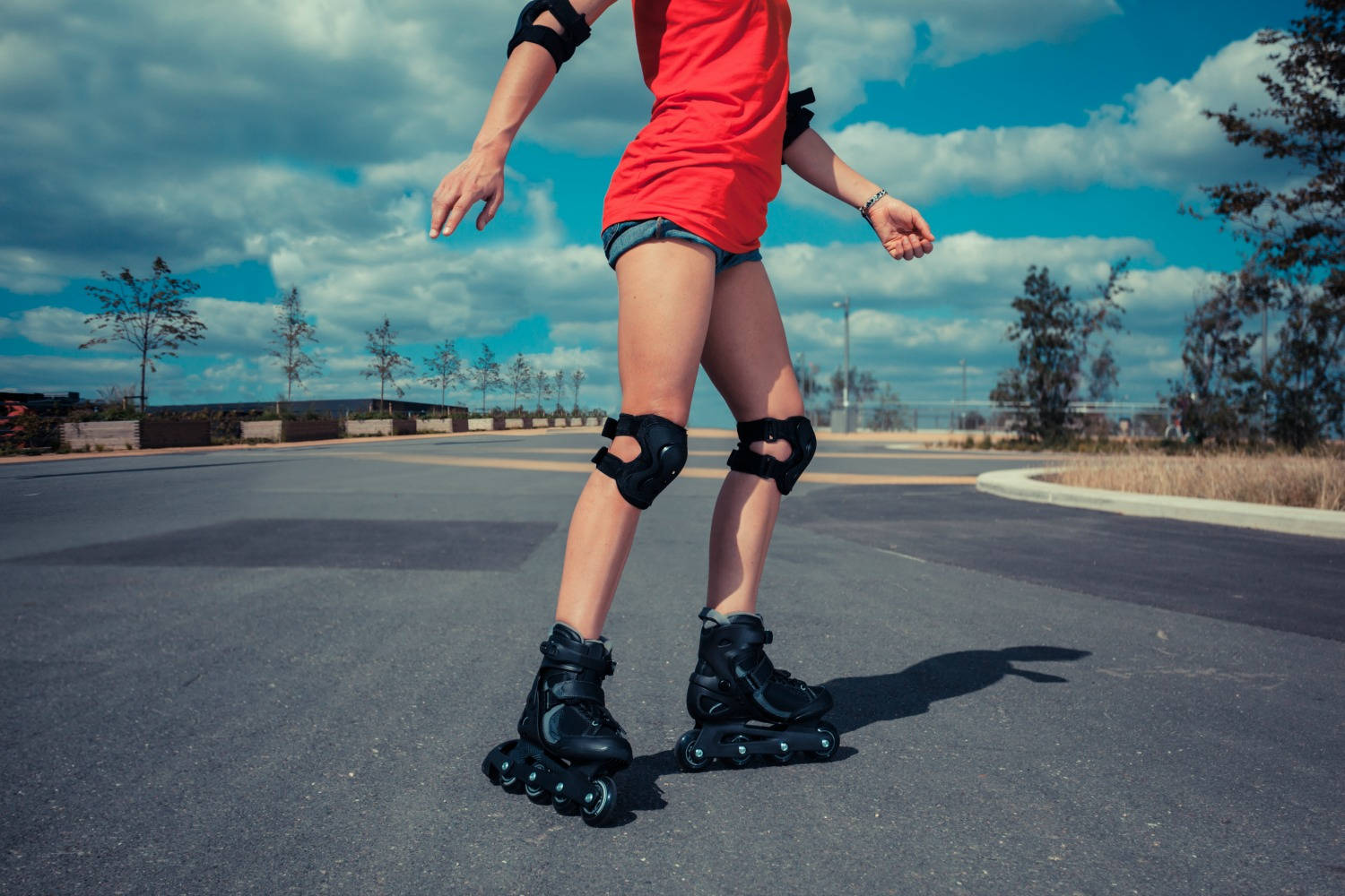 Matte Black Rollerblading Shoes Wallpaper