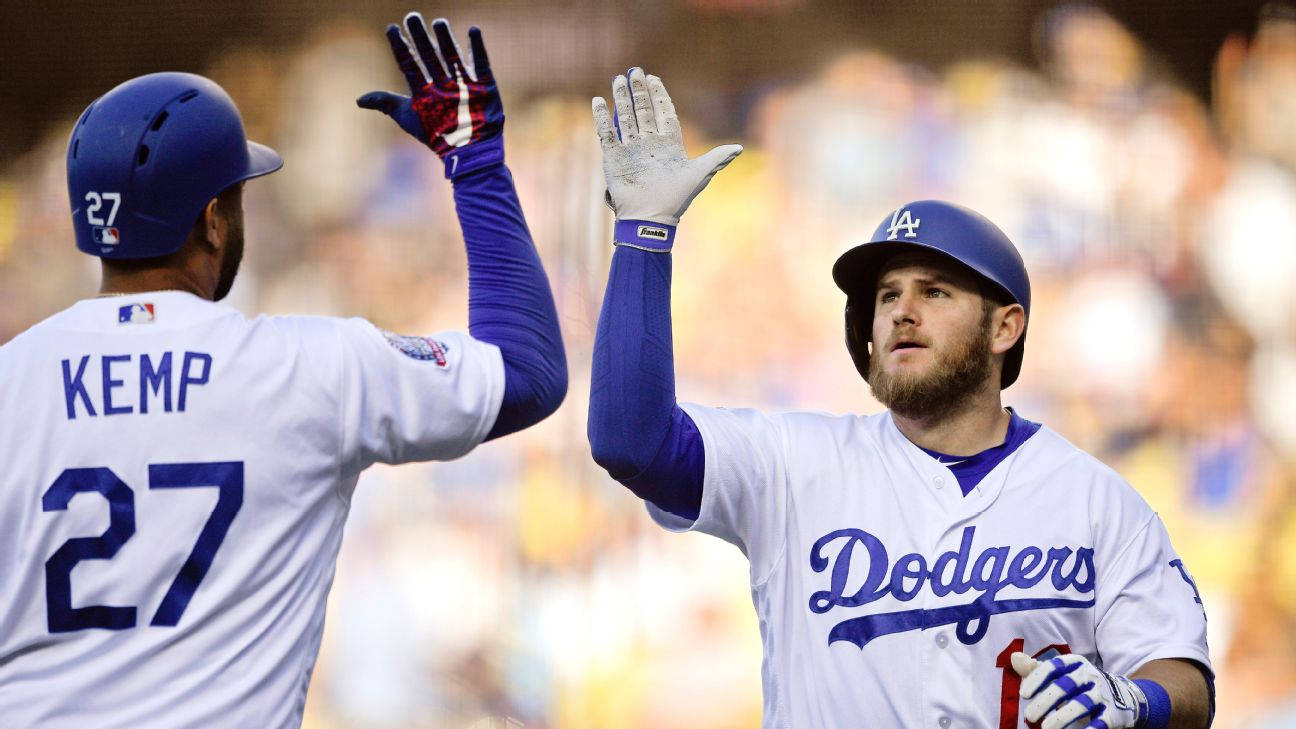 Max Muncy High Five Wallpaper